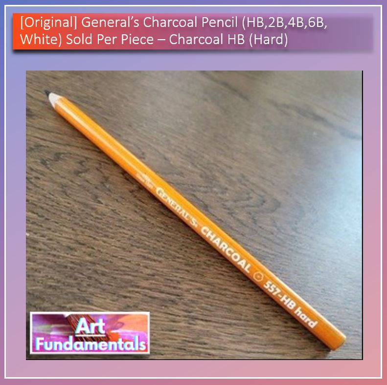 General's Charcoal Pencil, sold per Piece, HB, 2B, 4B, 6B, White