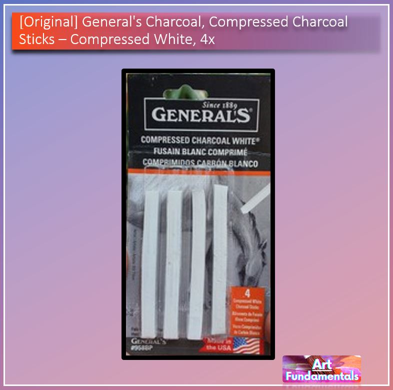 General's Charcoal, Compressed Charcoal Sticks, Black / White, Sets
