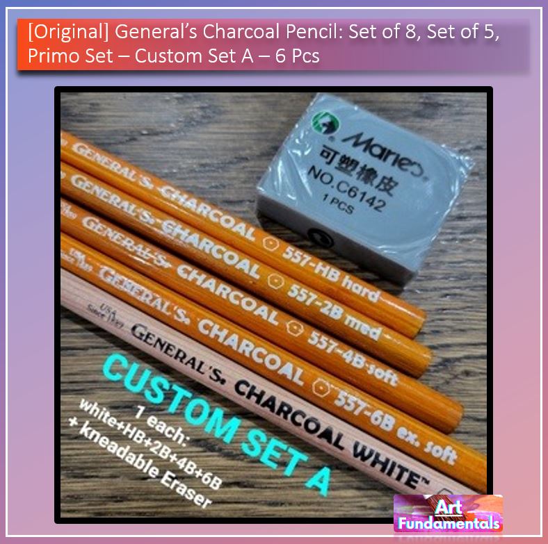 General's Charcoal Pencil: Set of 8, Set of 5, Primo Set