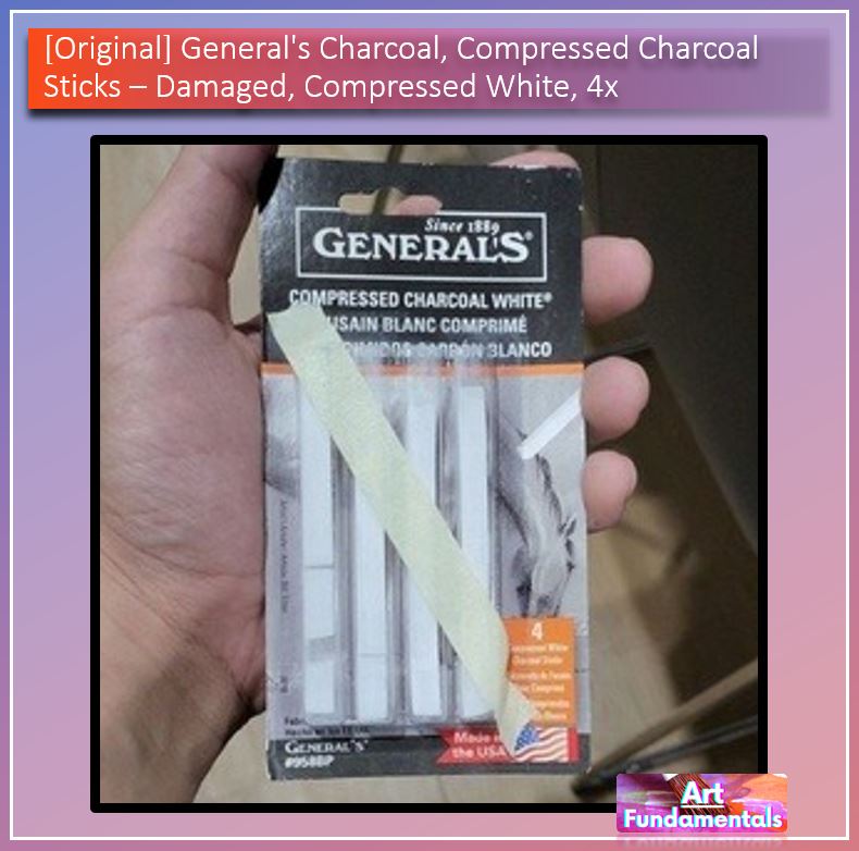 General's Charcoal, Compressed Charcoal Sticks, Black / White, Sets
