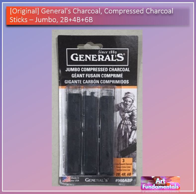General's Charcoal, Compressed Charcoal Sticks, Black / White, Sets