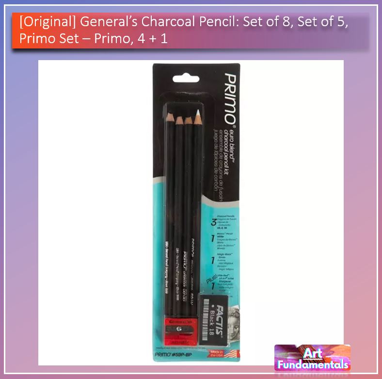 General's Charcoal Pencil: Set of 8, Set of 5, Primo Set