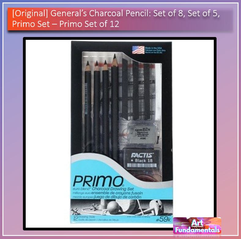 General's Charcoal Pencil: Set of 8, Set of 5, Primo Set