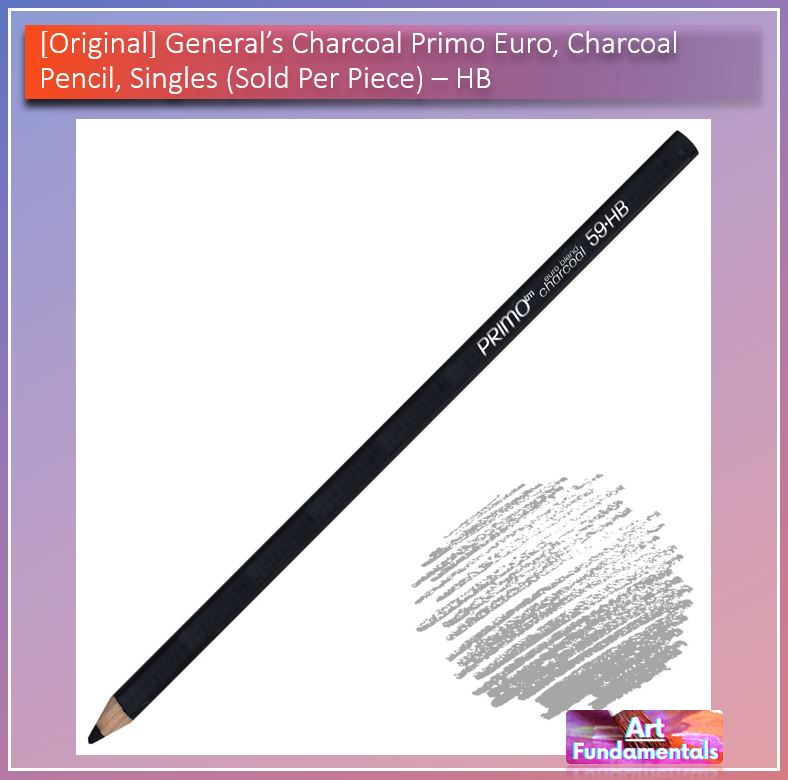 General's Charcoal Primo Euro, Charcoal Pencil, Singles (sold per piece)