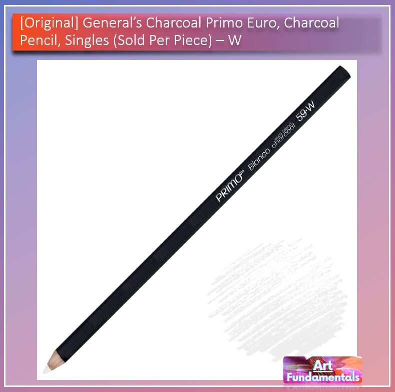 General's Charcoal Primo Euro, Charcoal Pencil, Singles (sold per piece)