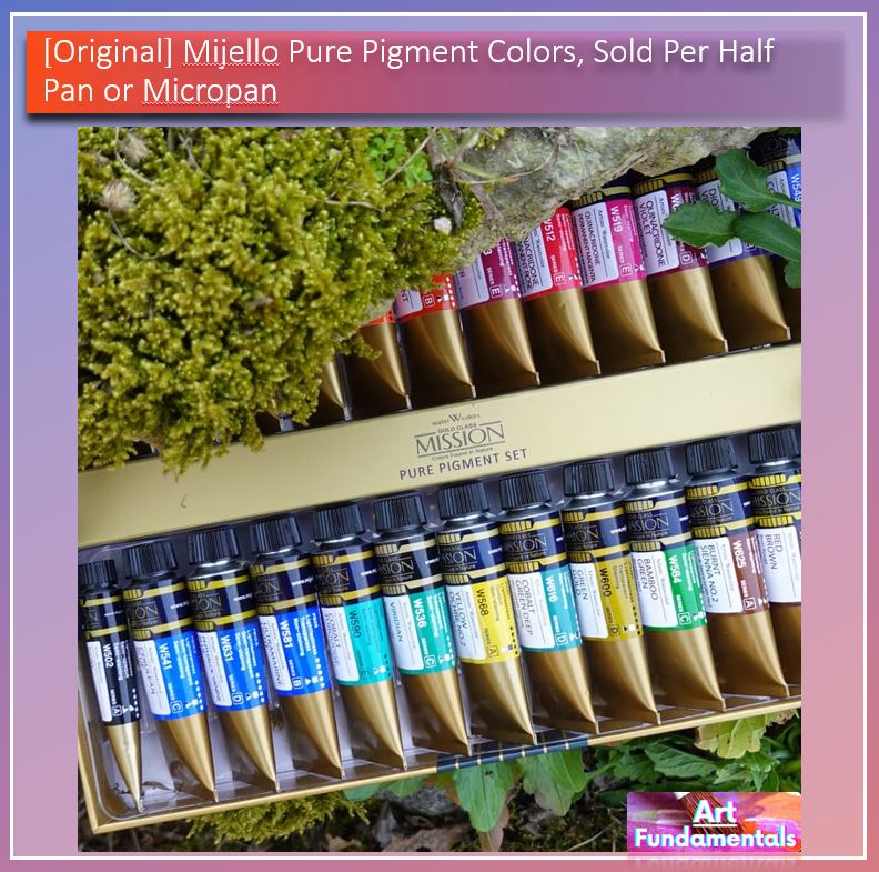 Mijello Pure Pigment Watercolors Hand-poured 2ml Half Pans