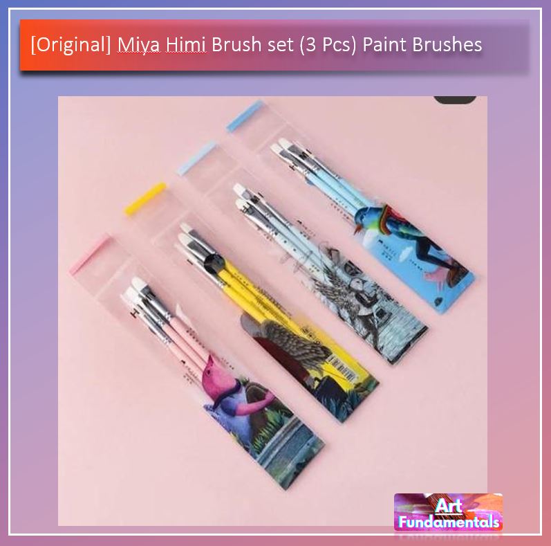 Miya Himi Brush Set (3) pcs Paint Brushes
