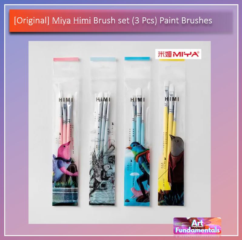 Miya Himi Brush Set (3) pcs Paint Brushes