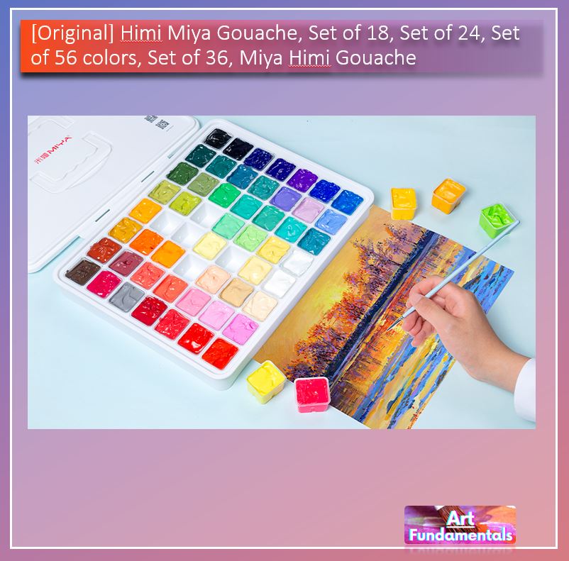 Himi Miya Gouache, Set of 18, Set of 24, Set of 56 colors, Set of 36 -Himi Miya Gouache