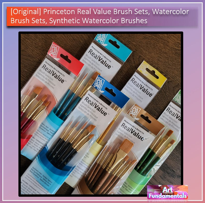 Princeton Real Value Brush Sets, Watercolor Brush Sets, Synthetic Watercolor Brushes