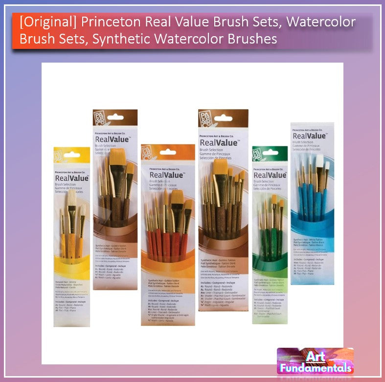 Princeton Real Value Brush Sets, Watercolor Brush Sets, Synthetic Watercolor Brushes