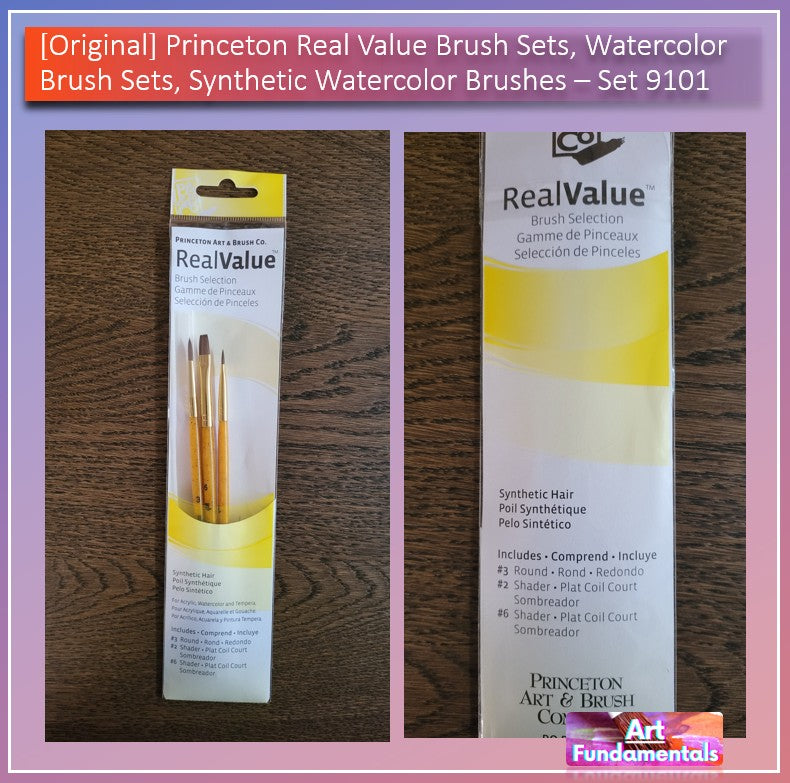 Princeton Real Value Brush Sets, Watercolor Brush Sets, Synthetic Watercolor Brushes