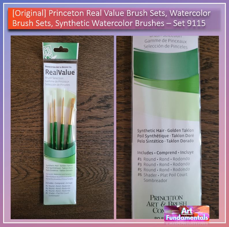 Princeton Real Value Brush Sets, Watercolor Brush Sets, Synthetic Watercolor Brushes