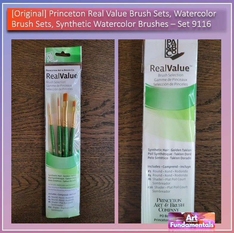 Princeton Real Value Brush Sets, Watercolor Brush Sets, Synthetic Watercolor Brushes