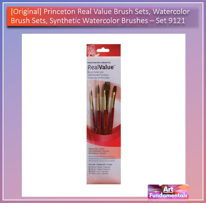 Princeton Real Value Brush Sets, Watercolor Brush Sets, Synthetic Watercolor Brushes