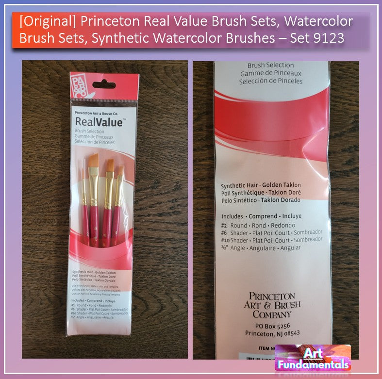 Princeton Real Value Brush Sets, Watercolor Brush Sets, Synthetic Watercolor Brushes