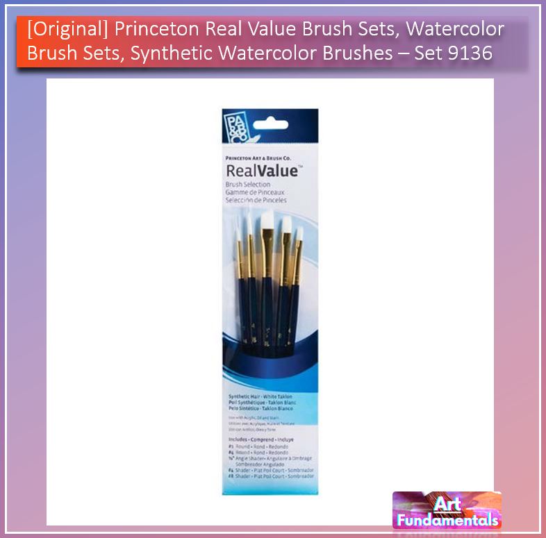 Princeton Real Value Brush Sets, Watercolor Brush Sets, Synthetic Watercolor Brushes