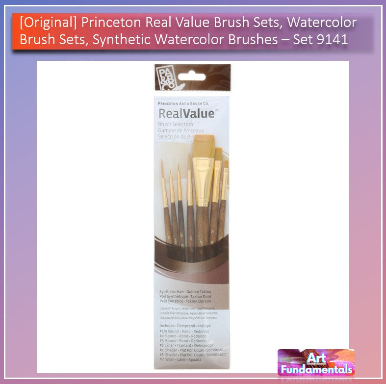 Princeton Real Value Brush Sets, Watercolor Brush Sets, Synthetic Watercolor Brushes