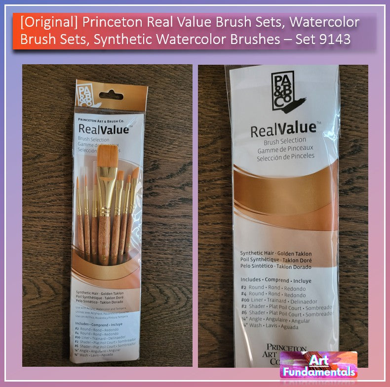 Princeton Real Value Brush Sets, Watercolor Brush Sets, Synthetic Watercolor Brushes