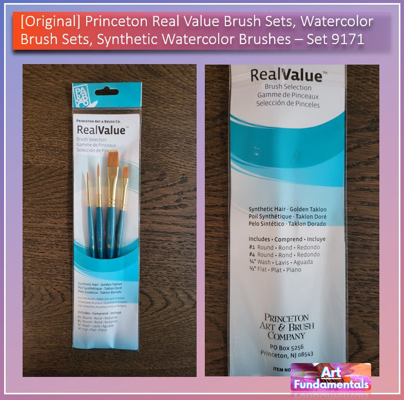 Princeton Real Value Brush Sets, Watercolor Brush Sets, Synthetic Watercolor Brushes