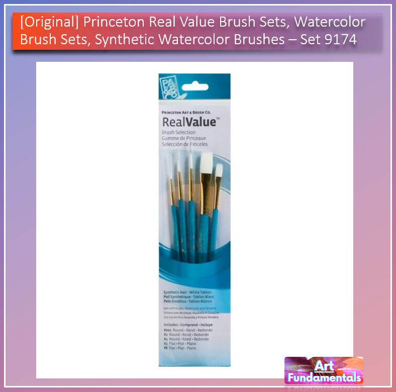 Princeton Real Value Brush Sets, Watercolor Brush Sets, Synthetic Watercolor Brushes