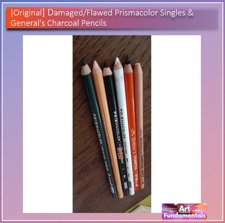 Damaged/Flawed Prismacolor Singles & General's Charcoal Pencils