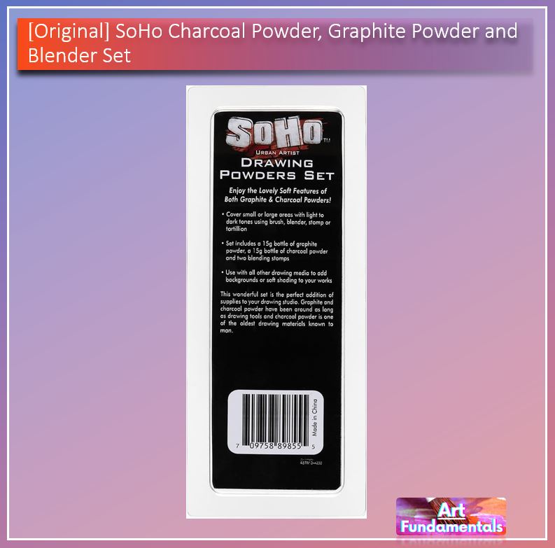 SoHo Charcoal Powder, Graphite Powder and Blender Set