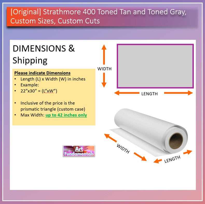 Original Strathmore Toned Gray & Toned Tan, Custom Cut and Sizes