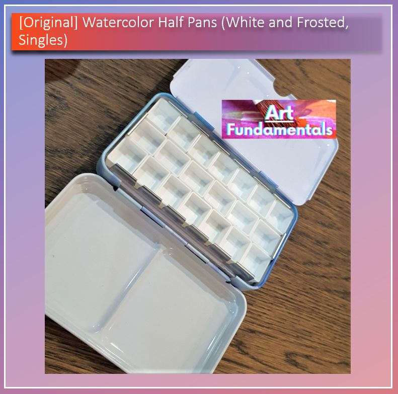 Watercolor Half Pans (White and Frosted, Singles, Php 3 Each @ 50 or more)