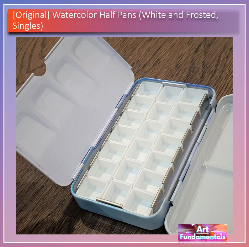 Watercolor Half Pans (White and Frosted, Singles, Php 3 Each @ 50 or more)