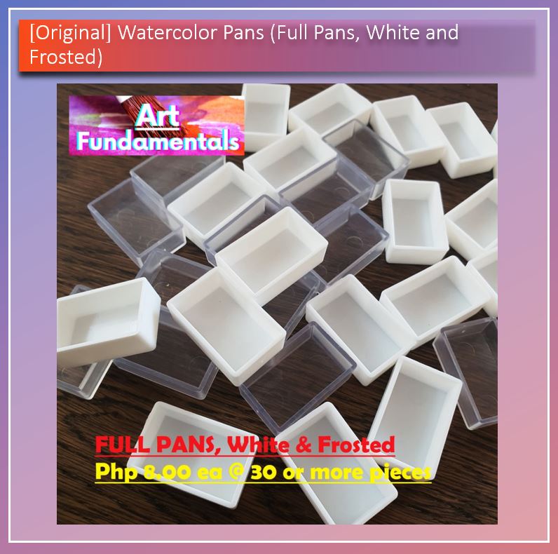 Watercolor Pans (Full Pans, White and Frosted,  Php 8 per piece @ 50 or more pieces)