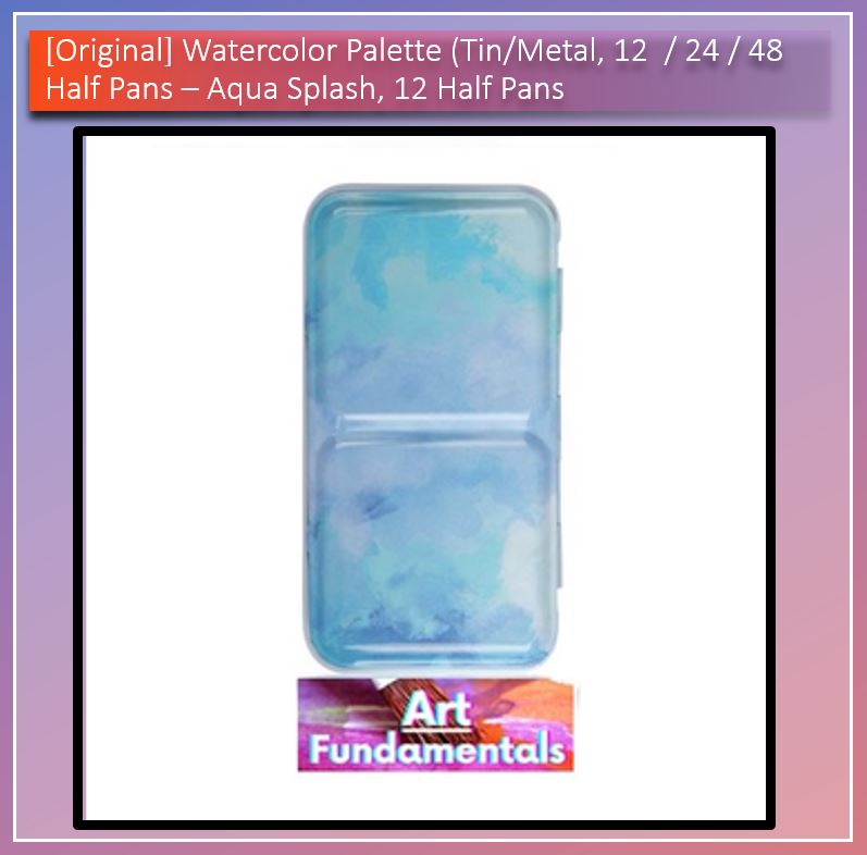 Watercolor Palette (Tin/Metal, 12 / 24 / 48 half pans)