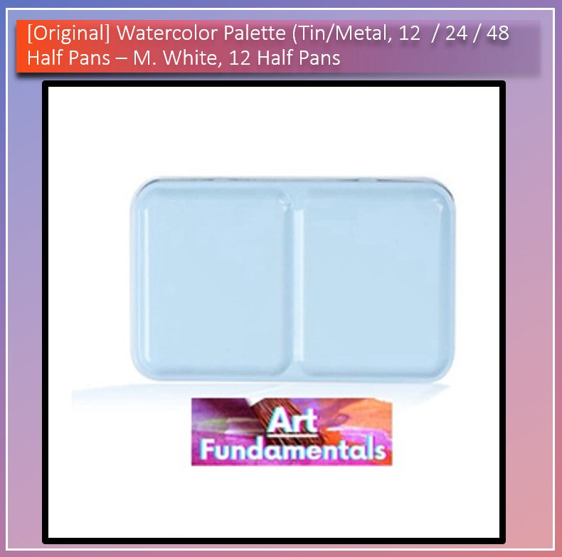 Watercolor Palette (Tin/Metal, 12 / 24 / 48 half pans)