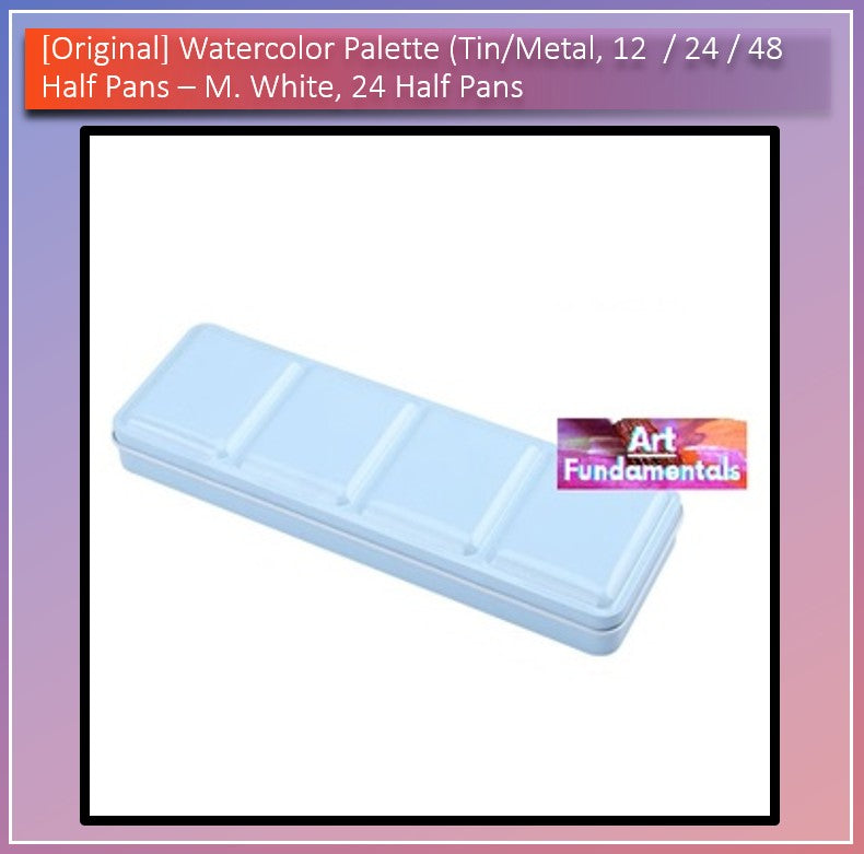 Watercolor Palette (Tin/Metal, 12 / 24 / 48 half pans)