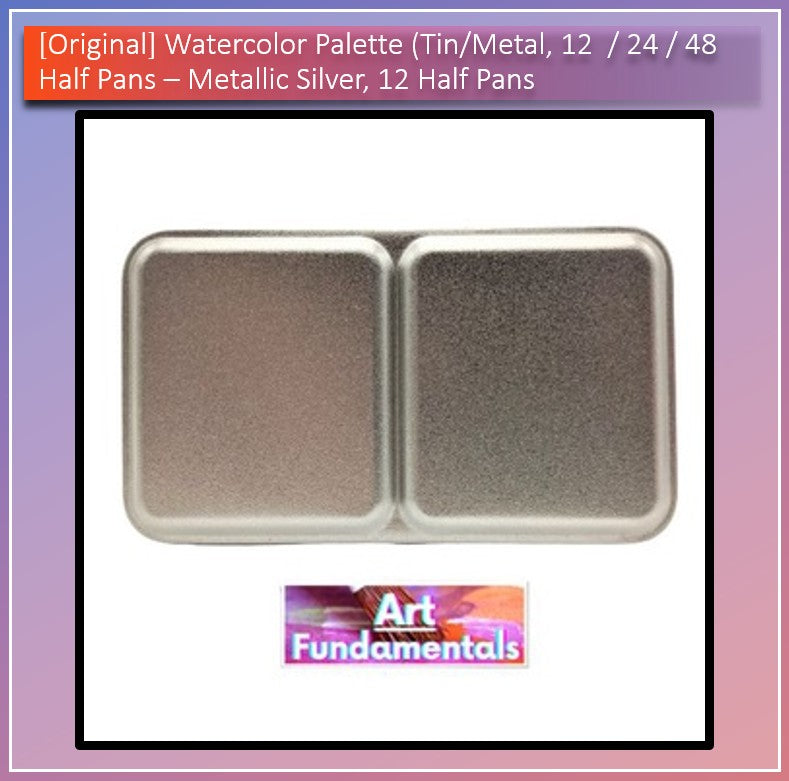 Watercolor Palette (Tin/Metal, 12 / 24 / 48 half pans)