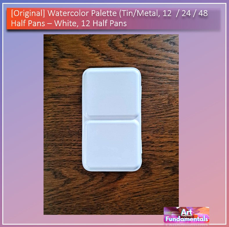 Watercolor Palette (Tin/Metal, 12 / 24 / 48 half pans)