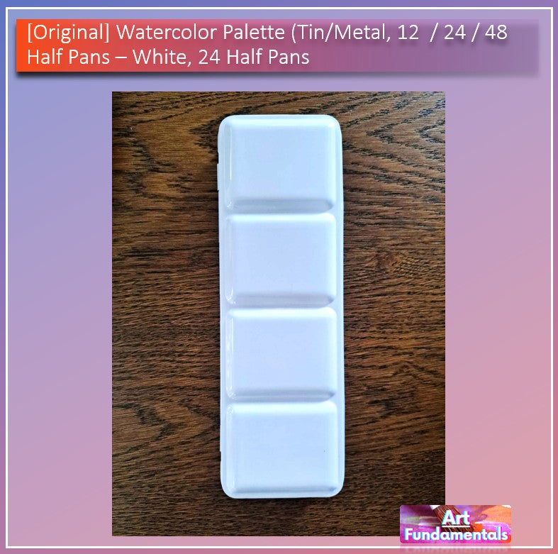 Watercolor Palette (Tin/Metal, 12 / 24 / 48 half pans)