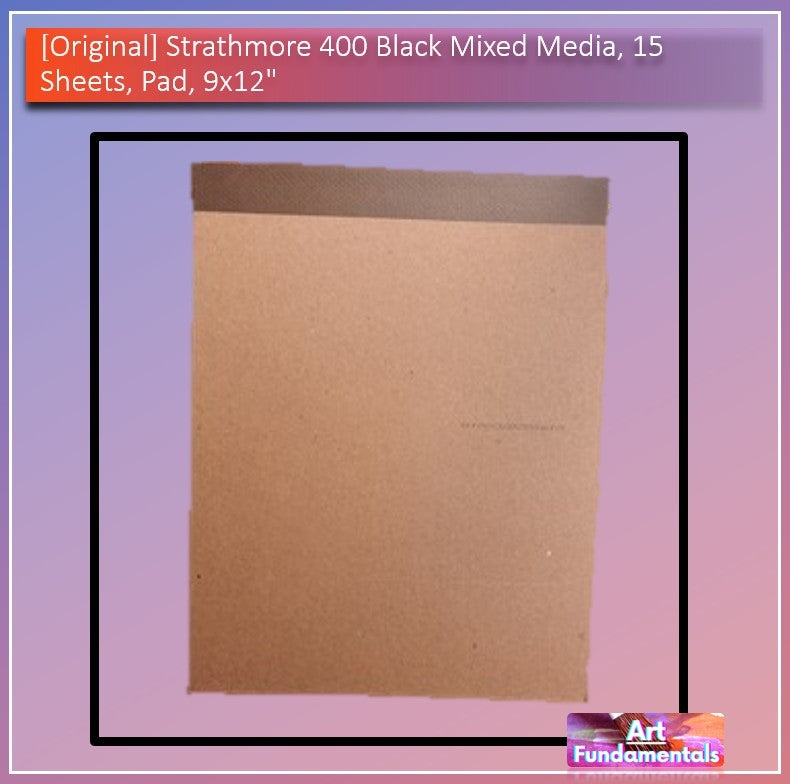 Strathmore 400 Black Mixed Media, 15 Sheets, Pad, 9x12"